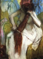 Edgar Degas Woman Combing Her Hair oil painting image